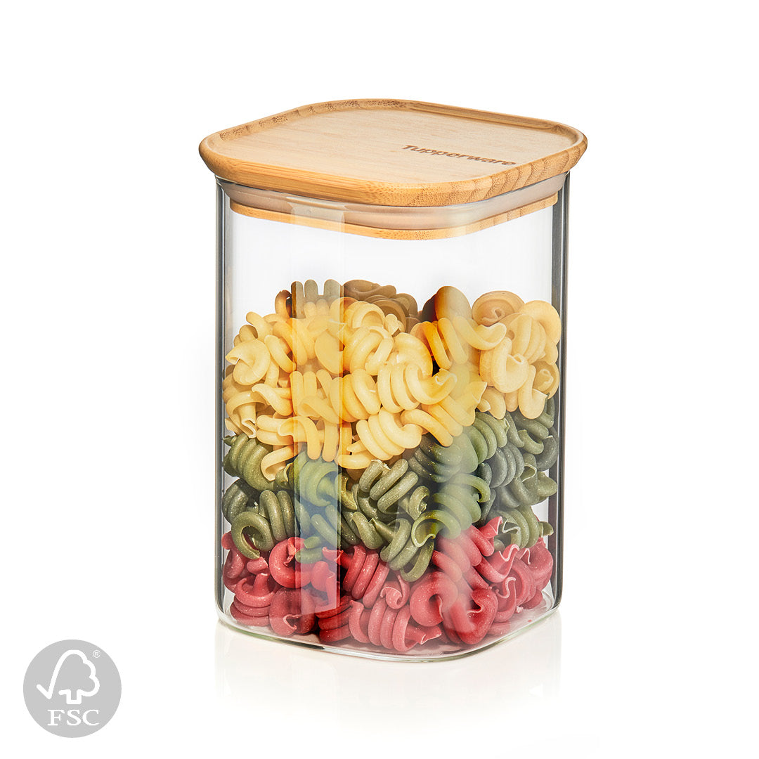 BAMBOO GLASS STORAGE JAR 1.1L Tupperware Australia