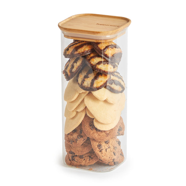 BAMBOO GLASS STORAGE JAR 1.9L Tupperware Australia